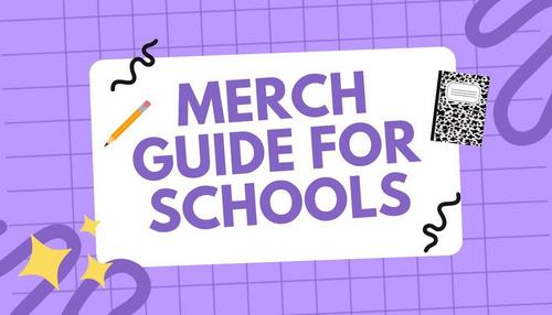 merch guide for schools infographic